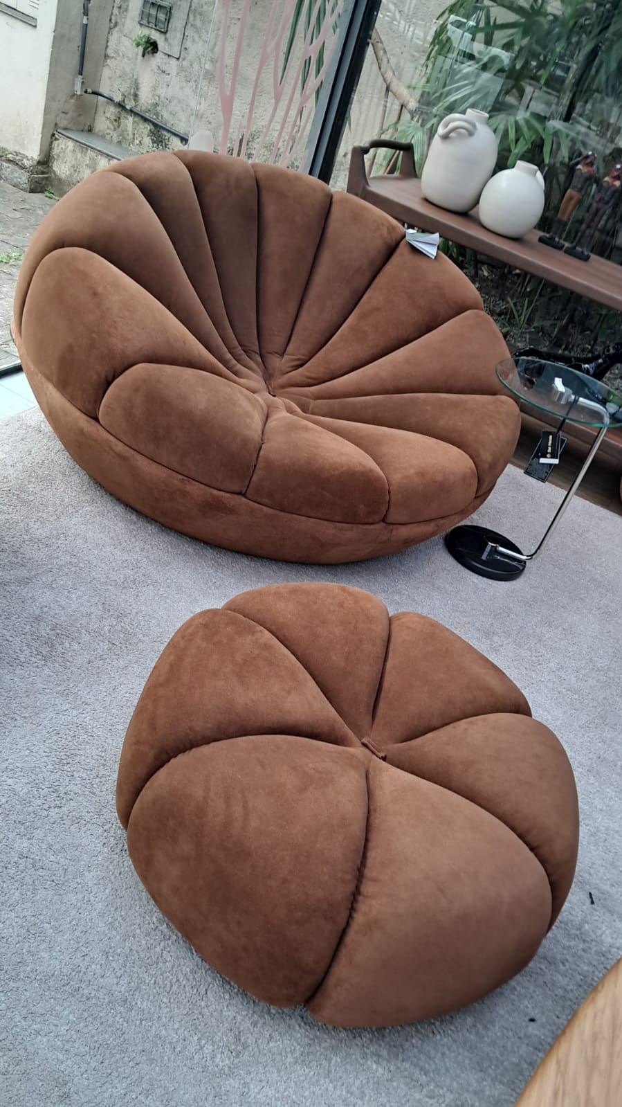 Poltrona Bergamota com puff